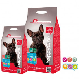 Премиум храна за кучета Happy One BIO-COMPLEX - Adult Dog Small - за малки породи кучета над 12 месеца, с пилешко месо